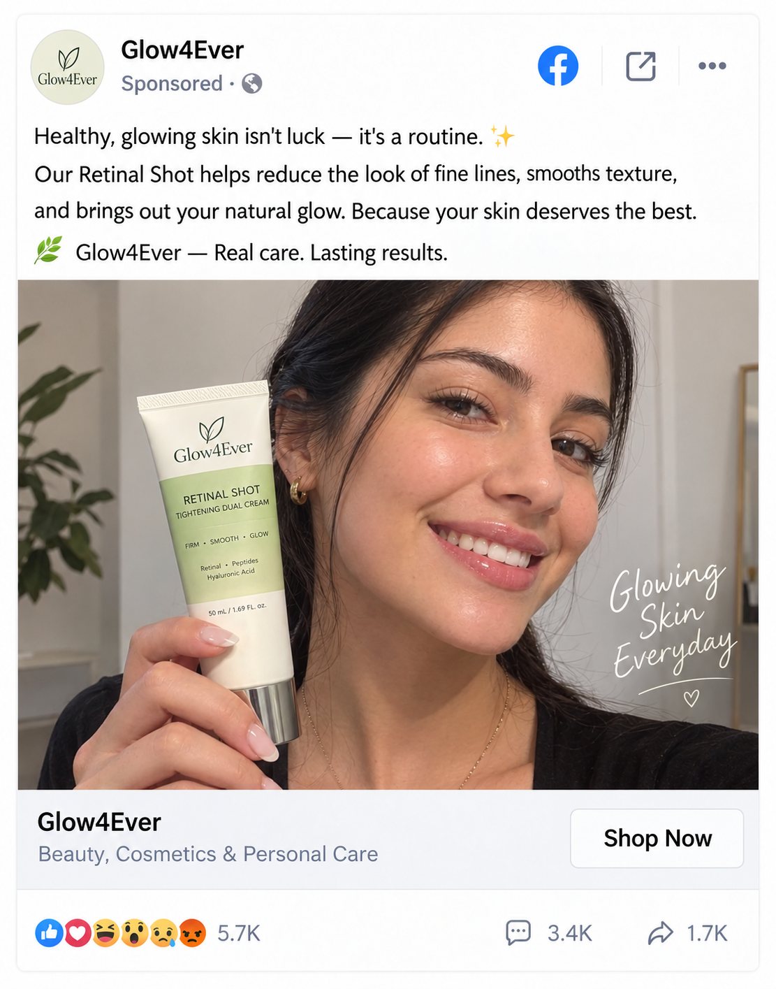 Facebook ad preview